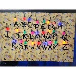 Rubie's Stranger Things Alphabet Message Wall Tapestry With Lights Novelty Decor